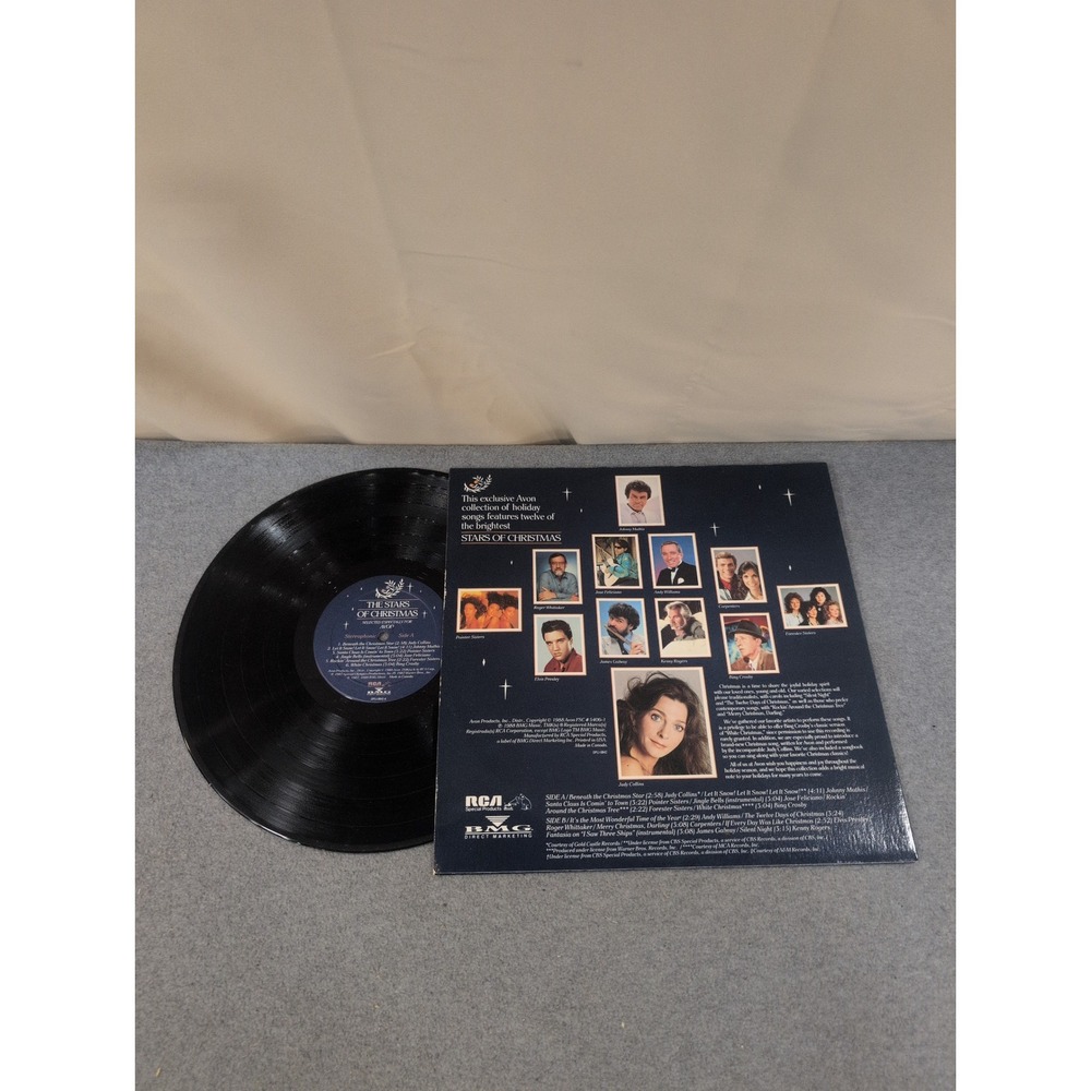 The Stars of Christmas - Avon Vinyl LP RCA 1988 Compilation - Picture 2 of 2